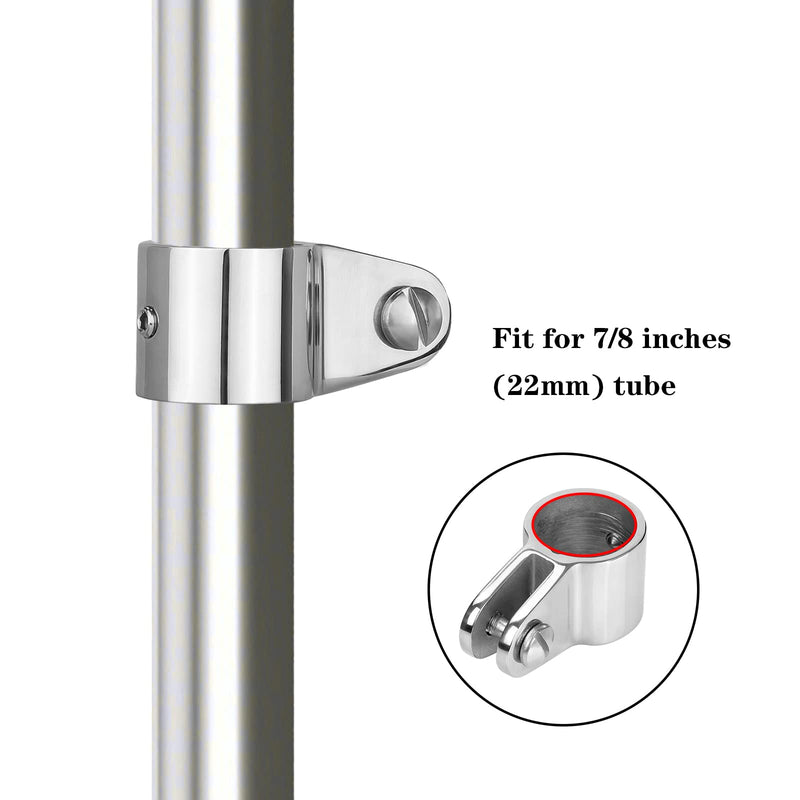 TINGZHIGO Marine Bimini Top Jaw Slide 316 Stainless Steel Fit for 1 inch or 7/8 inch Round Tube, Heavy Duty, Boat Bimini Top Hardware(4-Pack)