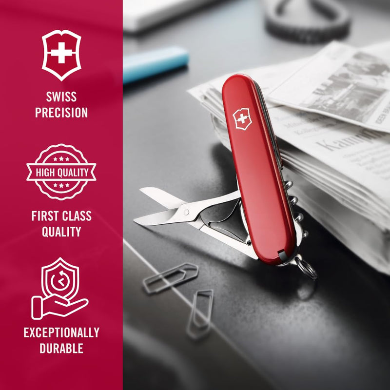 Victorinox Compact Swiss Army Knife, 15-Function Pocket Knife, Red | swiss army knife | medium swiss army knife | pocket knife for men | everyday carry