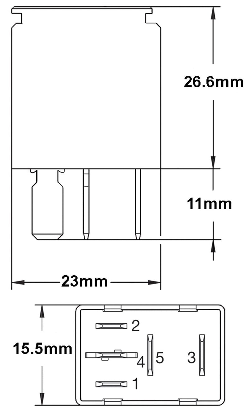 HELLA 965453041 Micro 10/20 Amp SPDT Relay