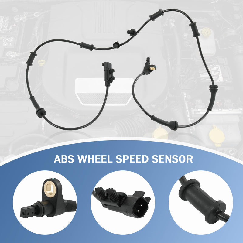 CARMOCAR Front and Rear ABS Wheel Speed Sensor Replacement for Jeep Wrangler 3.6L 2012-2017,Jeep Wrangler 3.8L 2007-2011 68003281AA 68003281AC 52060156AD 52125003AA 4PCS