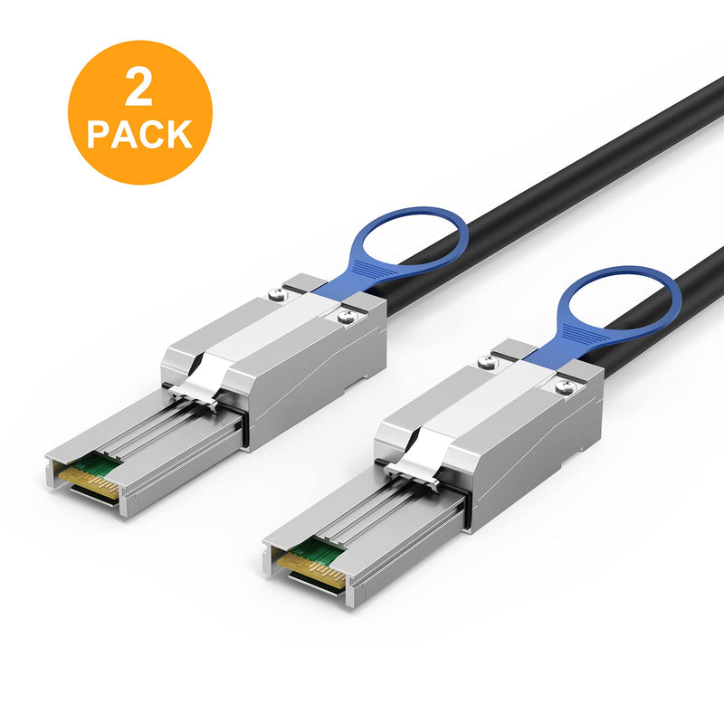 CableCreation [2 Pack External Mini SAS 26pin (SFF-8088) Male to Mini SAS 26 (SFF-8088) Male Cable, 1M / 3.3FT 1.0M /3.3FT 2