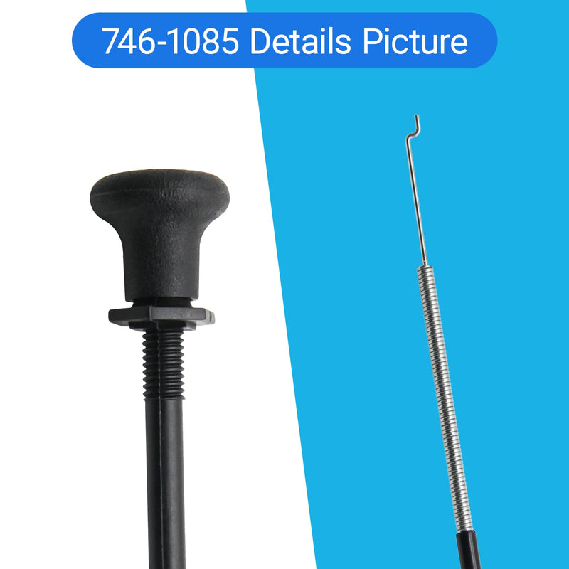 946-1085A Choke Control Cable Replacement for MTD Cub Cadet Troy-Bilt 746-1085 946-1085A 746-1085A Lawn Mower Parts - Fits LT1042 LT1045 LT1046 LT1050 600 700 Series Riding Mower Accessories