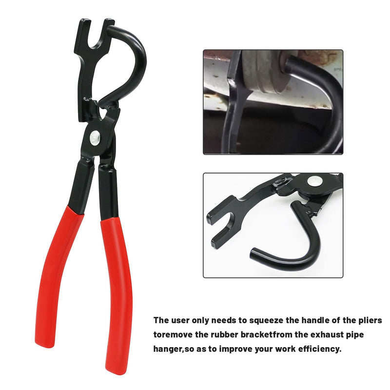 Exhaust Hanger Removal Tool Rubber Bracket and Exhaust Hanger Separation Exhaust Pliers Compatible with All Exhaust Rubber Hangers