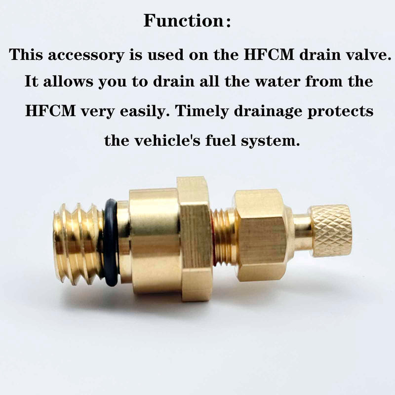 QISF Upgrade HFCM Water Separator Drain Plug Valve Compatible with For, D 6.0L Powerstroke Diesel Engine F250, F350, F450, F550, E350, E450
