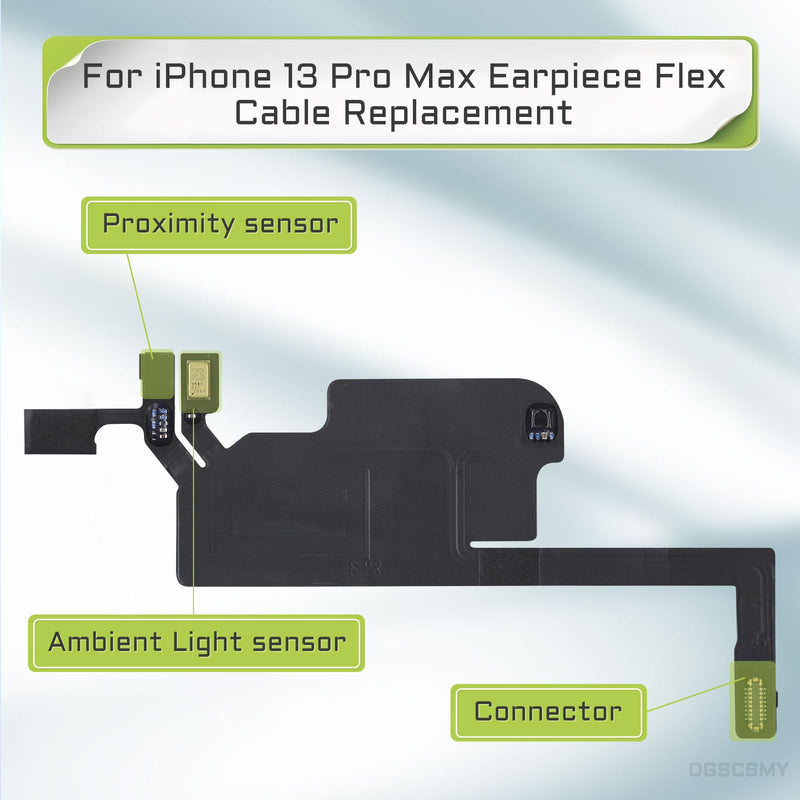  [AUSTRALIA] - for iPhone 13 Pro Max Earpiece Speaker Flex Cable Replacement 13ProMax OEM Repair Proximity Sensor Connector Complete Fix Tools Kit with Waterproof Sticker for A2641 A2643 A2644 A2645 A2484