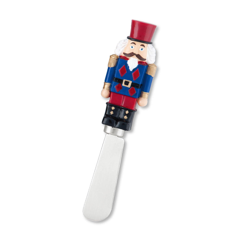 Supreme Housewares Tis the Season Cheese Spreaders, Hand-Painted Resin Handles with Stainless Steel Blades for Spreading Cream Cheese, Butter, and Jam, Assorted Christmas Designs, Set of 4