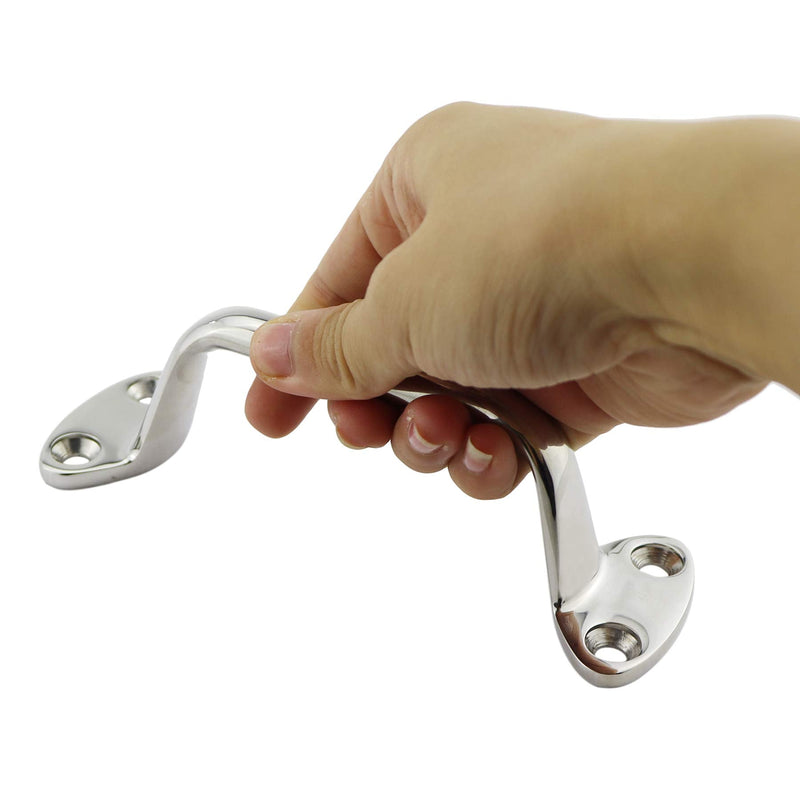 NRC&XRC Heavy Duty 316 Stainless Steel 6" （150MM） Marine Grade Boat Polished Marine Grab Handle Handrail W/Screws Boat Yacht Accessoies 1PC