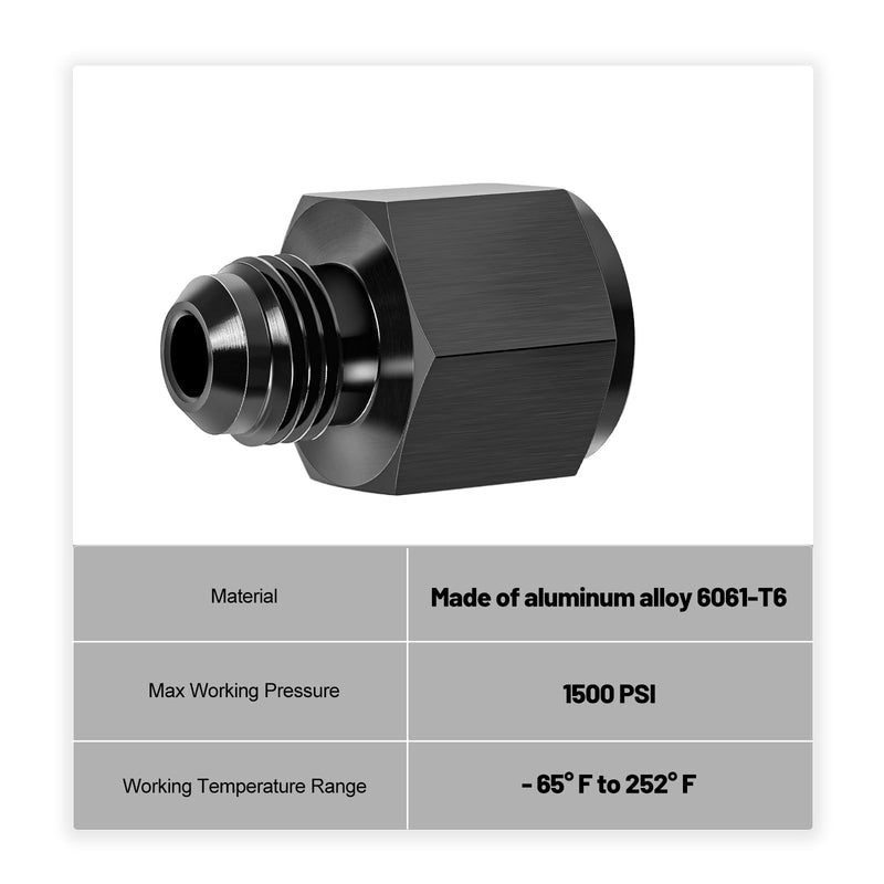 SUPERFASTRACING -8 AN Female -6 AN Male AN Flare Fitting Reducer Adapter 8AN to 6AN 8 AN Female 6 AN Male