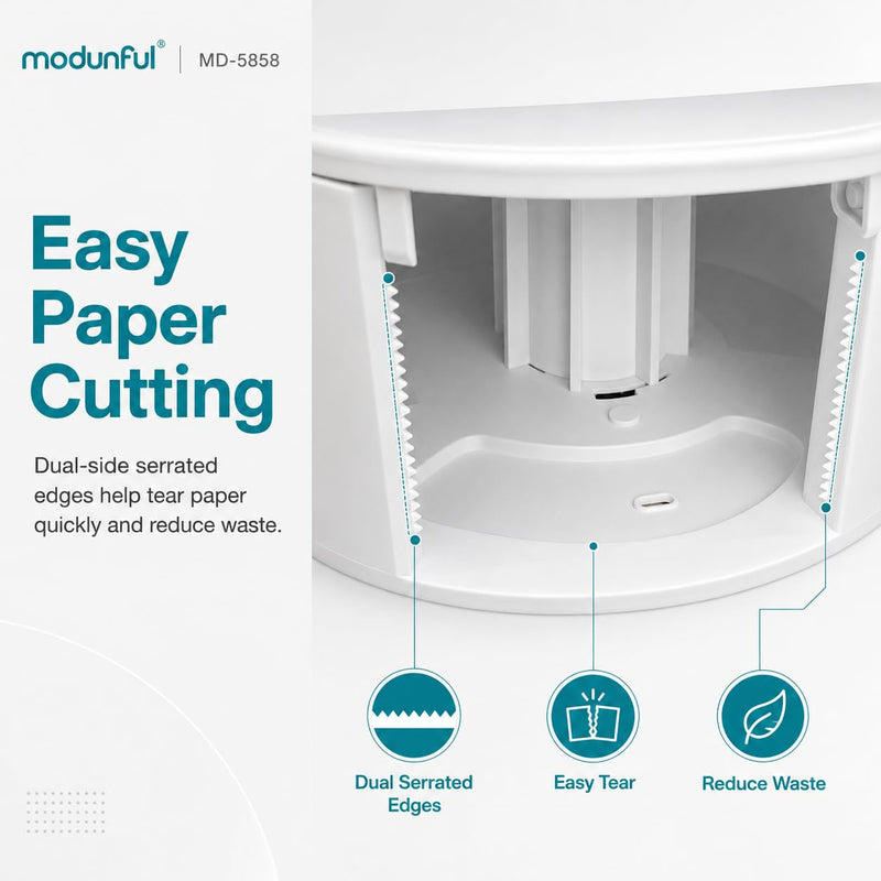Jumbo Roll Toilet Paper Dispenser: modunful 9 Inch Wall Mount Commercial Tissue Holder with Removable Core, Viewing Window, Key Access with Simple Roll, Grey 1 Roll
