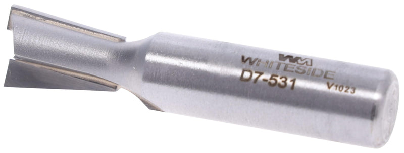 Whiteside D7-530 7 Degree Angle Dovetail Router Bit: 17/32 Inch Large Diameter, 3/4 Inch Cut Depth, 1/4 Inch Shank, 2-1/4 Inch Overall Length