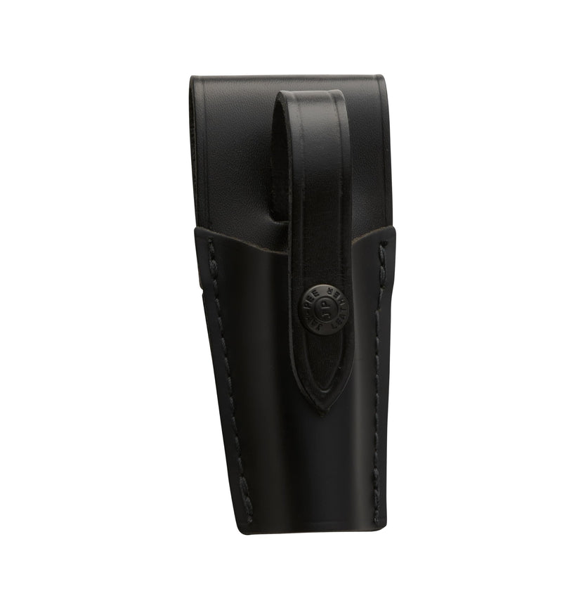 JAY-PEE Black Leather Ticket Punch Holder, Extra Large Pouch for Bus Drivers, Railroad Train Conductors, Mass Transit Officials, Snap Strap Secures Punch or Small Tools, Genuine Leather Construction X-Large