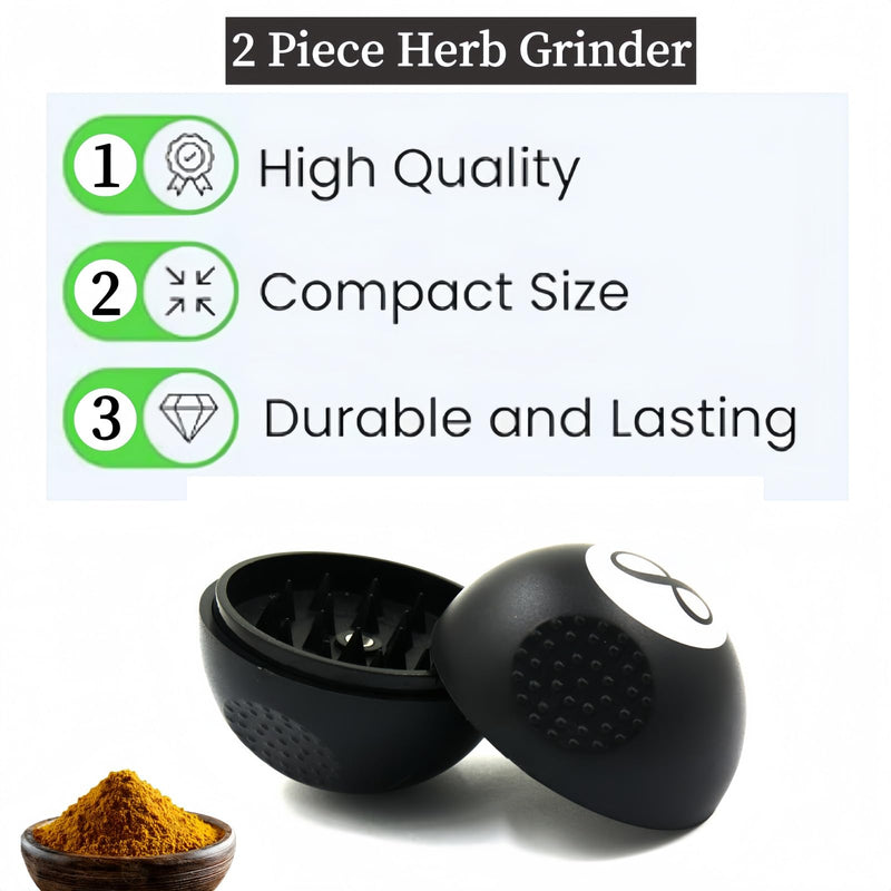 2025 New Herb and Spice Grinder, 2.36"Billiards shape Manual Dry Herb Grinder,Kitchen Tool– Gift for Culinary Use