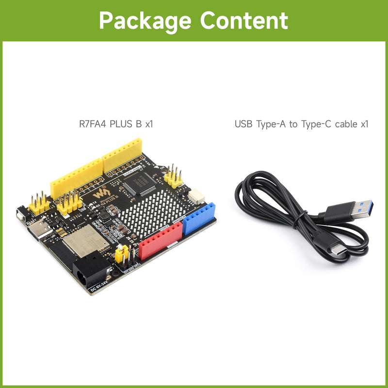 Waveshare R7FA4 Plus B Development Board, Based On R7FA4M1AB3CFM, Equipped with ESP32-S3FN8, Compatible with Arduino UNO R4 WiFi, Onboard 12×8 LED Matrix
