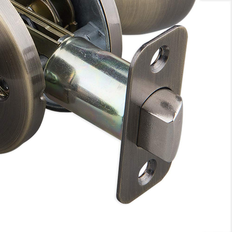 EZ-FLO 57788 Tulip-Style Privacy Door Lockset with Warranty, Antique Brass (Pack of 2) 1 Count (Pack of 2)