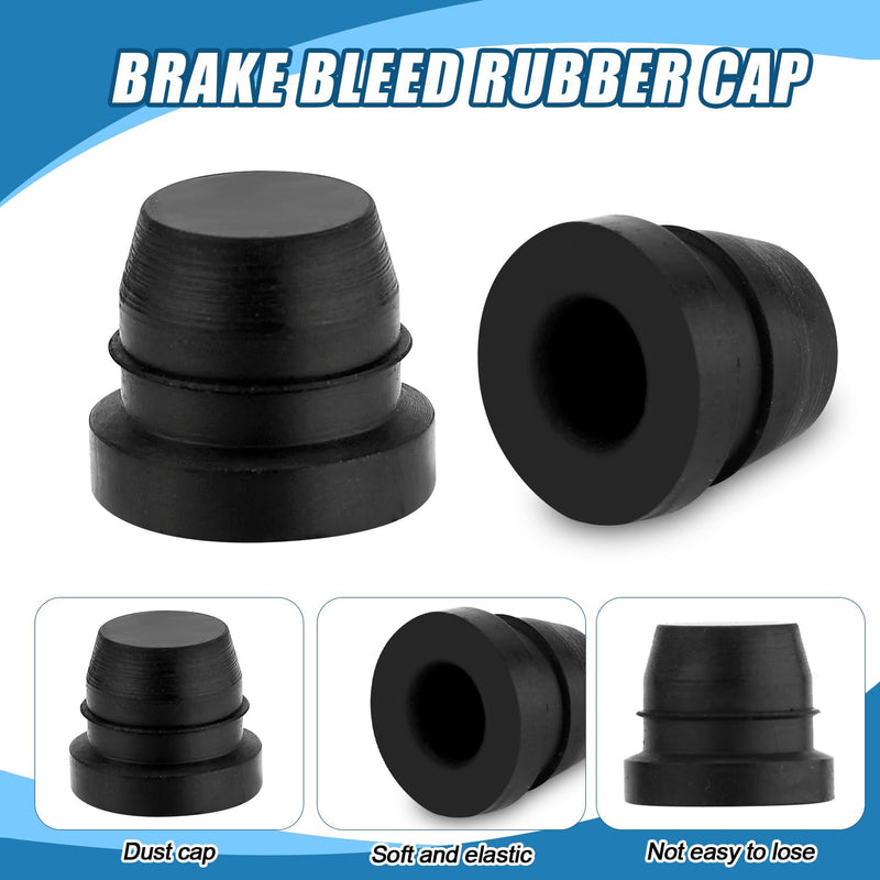 50pcs Brake Bleeder Cap, Waterproof Brake Bleeder Nipple Caplier Grease Zerk Covers Rubber Screw Valve Caps Auto Grease Fitting Caps for Motorcycle Car Braking Systems
