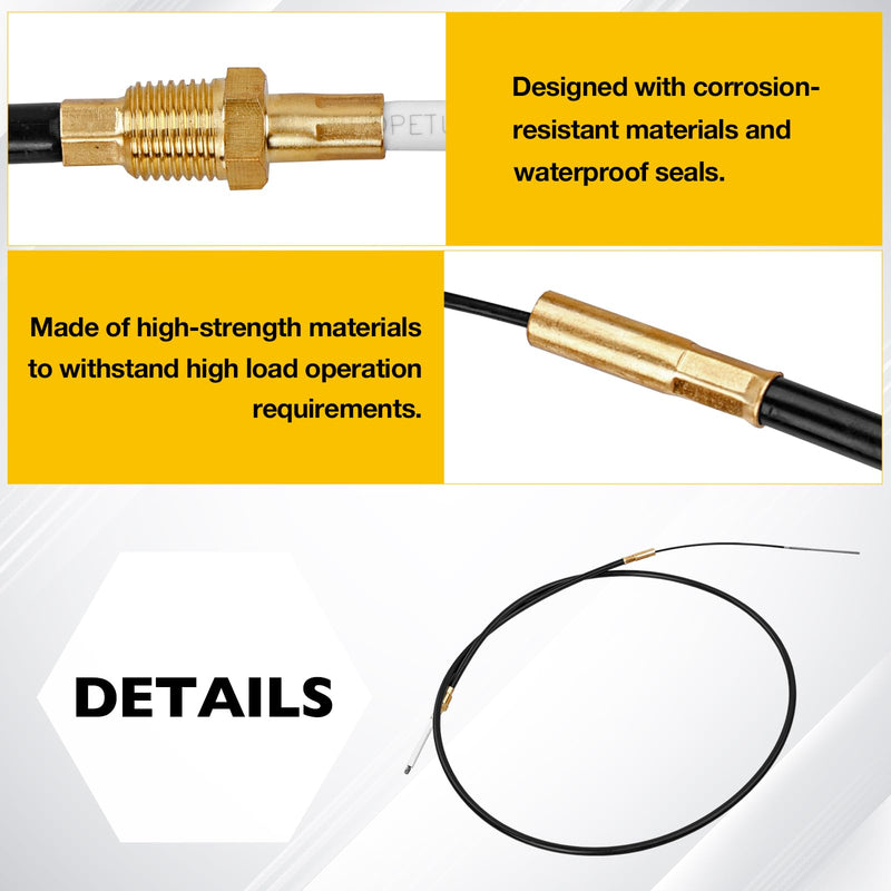 865436A03 Lower Shift Cable Kit Compatible with Mercury Mercruiser Alpha One+Gen 2, R, MR Shift Cable Kit+Gasket Replace#865436A02, 19543T-1, 19543A10, 19543A