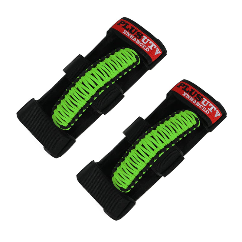 Roll Bar Grab Handles Grips Triple Straps for UTV ATV Polaris Ranger RZR XP900 1000 Honda Pioneer Talon Kawasaki Wildcat Yamaha YXZ Can 1.75 to 2 Inch 2PCS Green