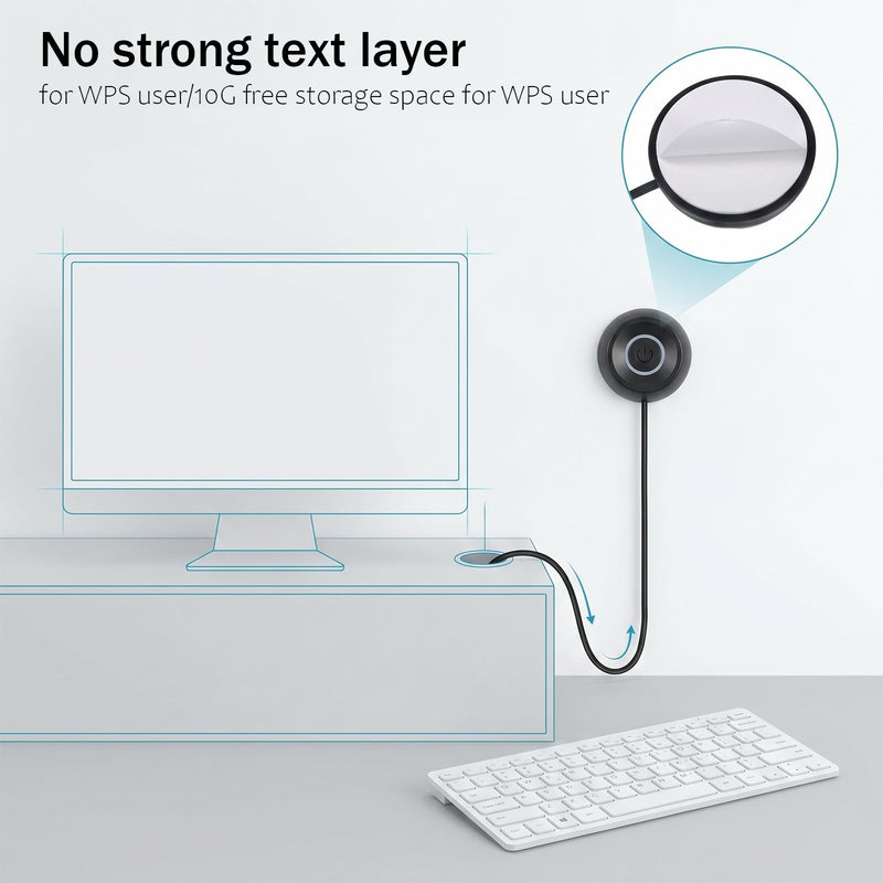 PC Power Button, PC External Power Switch Remote PC-Powers Switch | Desktop Powers Button ON Off LED Indicator, PC-Power Supply Buttons SW Extension, for Computer Motherboard
