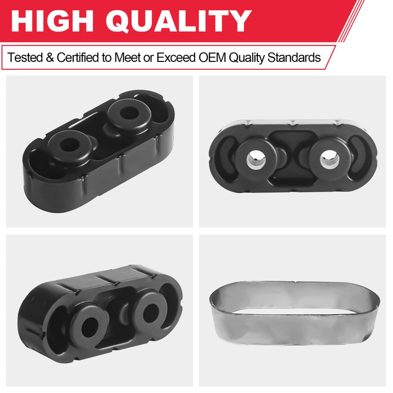 Exhaust Muffler Hanger Insulator (2pcs) 15092802 Fits for Chevy Express Suburban Silverado 1500 2500 3500 HD,for Yukon Savana Sierra 1500 2500 3500 HD,Muffler Tailpipe Hanger with Built-in Iron Frame