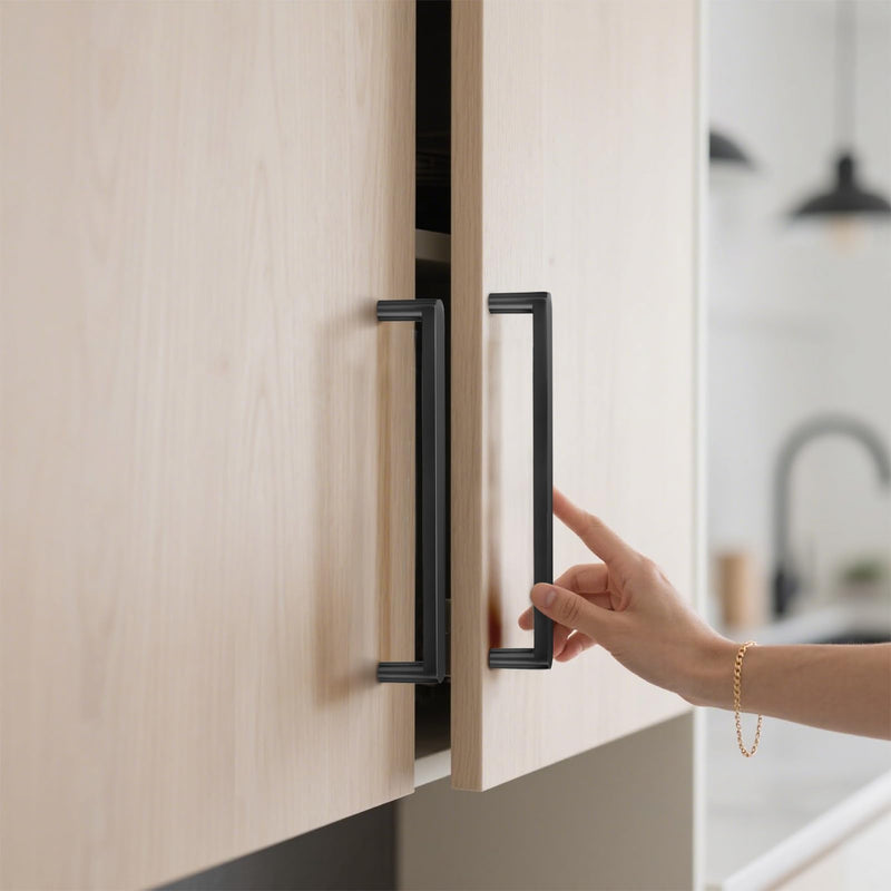 Matte Black Zinc Alloy Solid Cabinet Knobs,Heavy Duty Single Hole Knobs,Cabinet Hardware for Bedroom,Dresser,Kitchen 6 Pack 8527 1.2 in Single Hole Matte Black