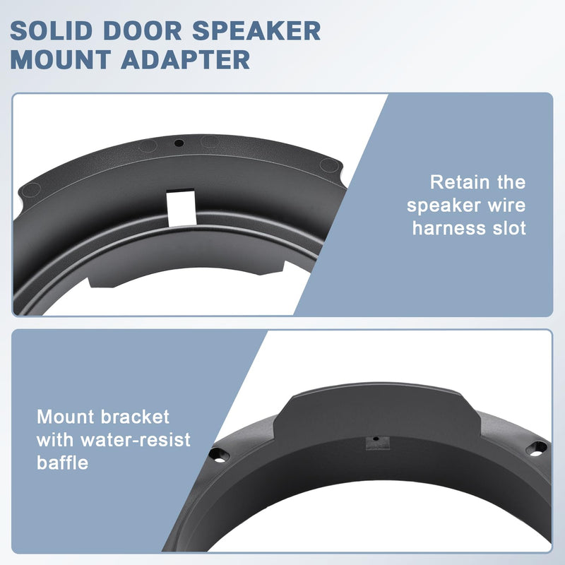 6.5 Door Speaker Adapter Install Kit for Volkswagen | Solid Speaker Ring Spacer Water-proof Mount Bracket Compatible with Volkswagen Passat Jetta Golf Beetle GTI Touareg 1999-2017