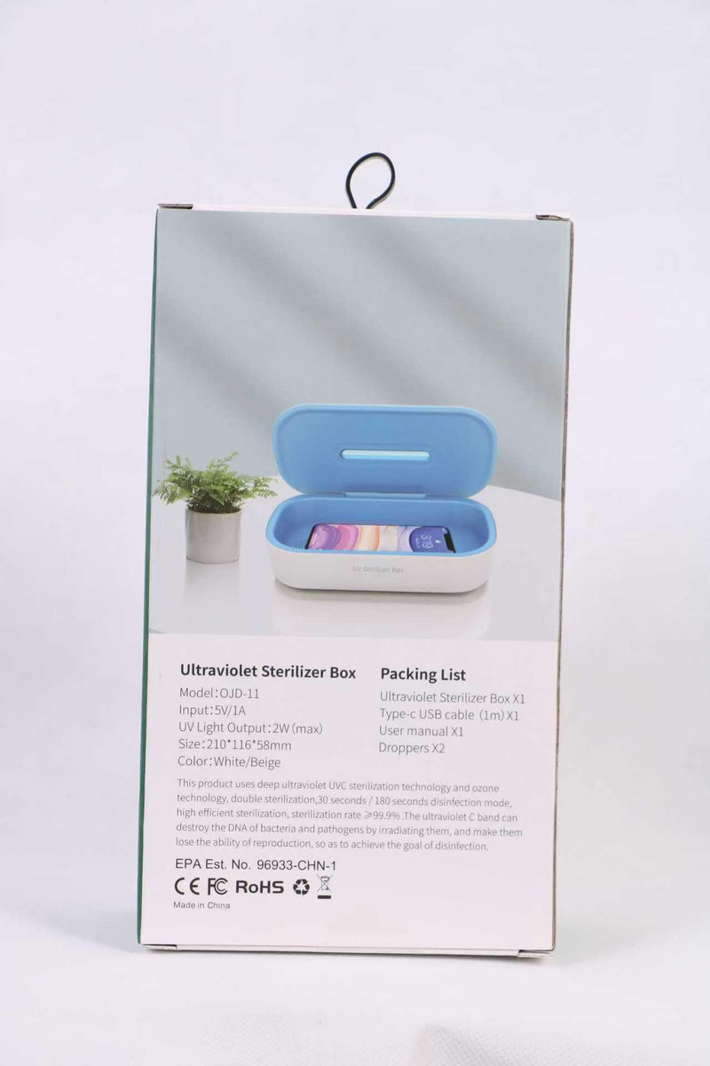 L11 UV Phone Sanitizer Box with LCD Display, Portable UVC Cleaner | Fits phones, glasses, jewelry, keys, earbuds & toothbrushes, large capacity, one-touch operation, portable design