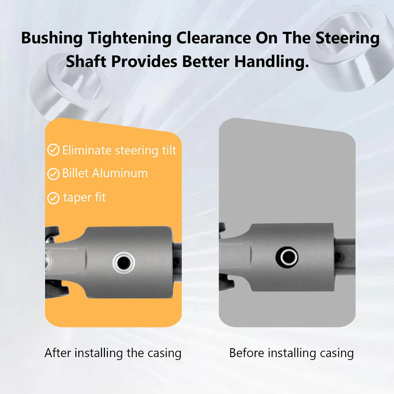 2pcs of Intermediate Shaft Bushings Steering Wheel Column Sleeve 6061-Billet Aluminum Compatible with Dodge Ram 2003-2019 1500/2500/3500/4500/5500 5.9 6.7 G56 Cummins Diesel.