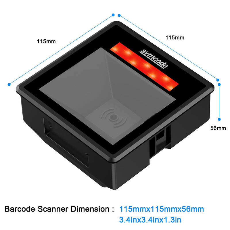 2D Embedded Barcode Scanner, Symcode 1D 2D QR Code Scanner with Auto Sensing Cell Phone Computer Screen Scan for Access Control,Locker Scan Code Payment etc