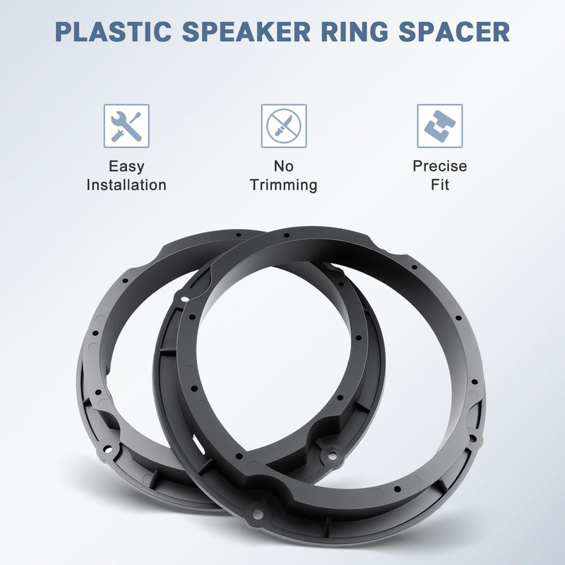 6.5 6.75 Speaker Adapter Kit for Hyundai Kia | Solid Speaker Spacer,Plastic Mounting Bracket,Compatible with Hyundai Sonata Elantra Kia Forte Sorento Optima 2014-2023