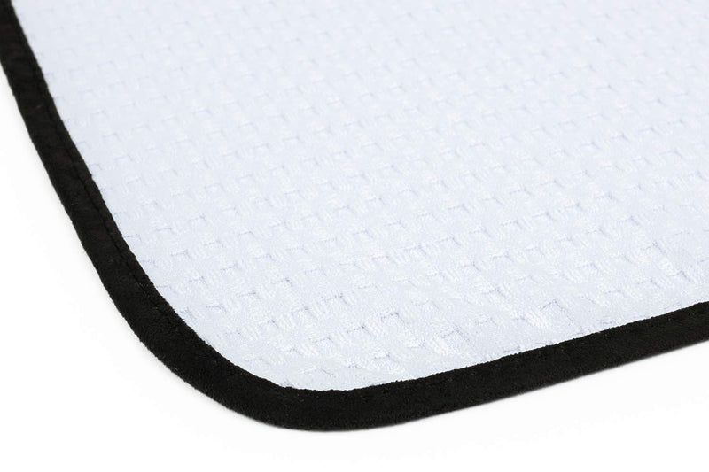 The Rag Company - Dry Me A River - Professional Korean 70/30 Blend, Microfiber Waffle-Weave, Drying & Detailing Towels, Soft Suede Edges, 390gsm, 16in x 24in, White (3-Pack)