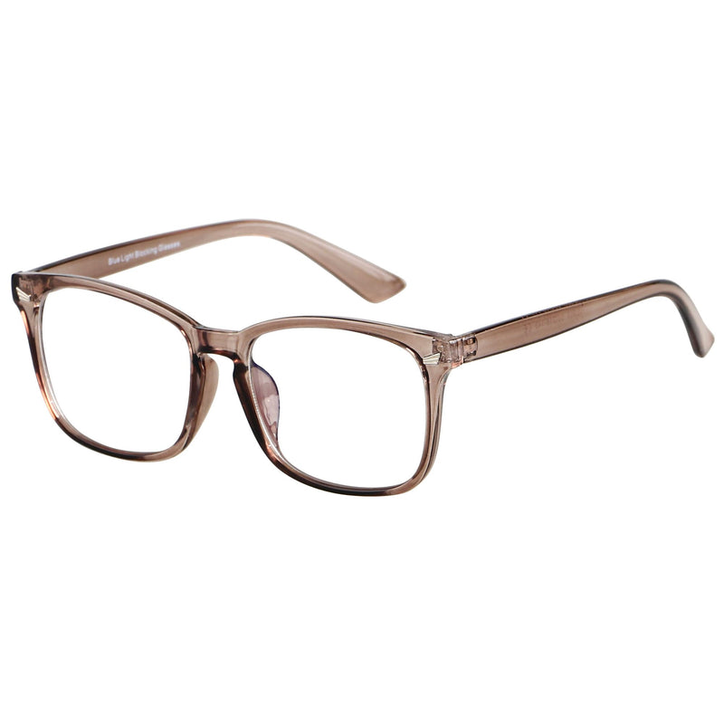 Blue Light Blocking Glasses Men Women Anti-Fatigue Computer Monitor Gaming Improve Sleep Reduce Eye Strain Gamer Glasses Brown