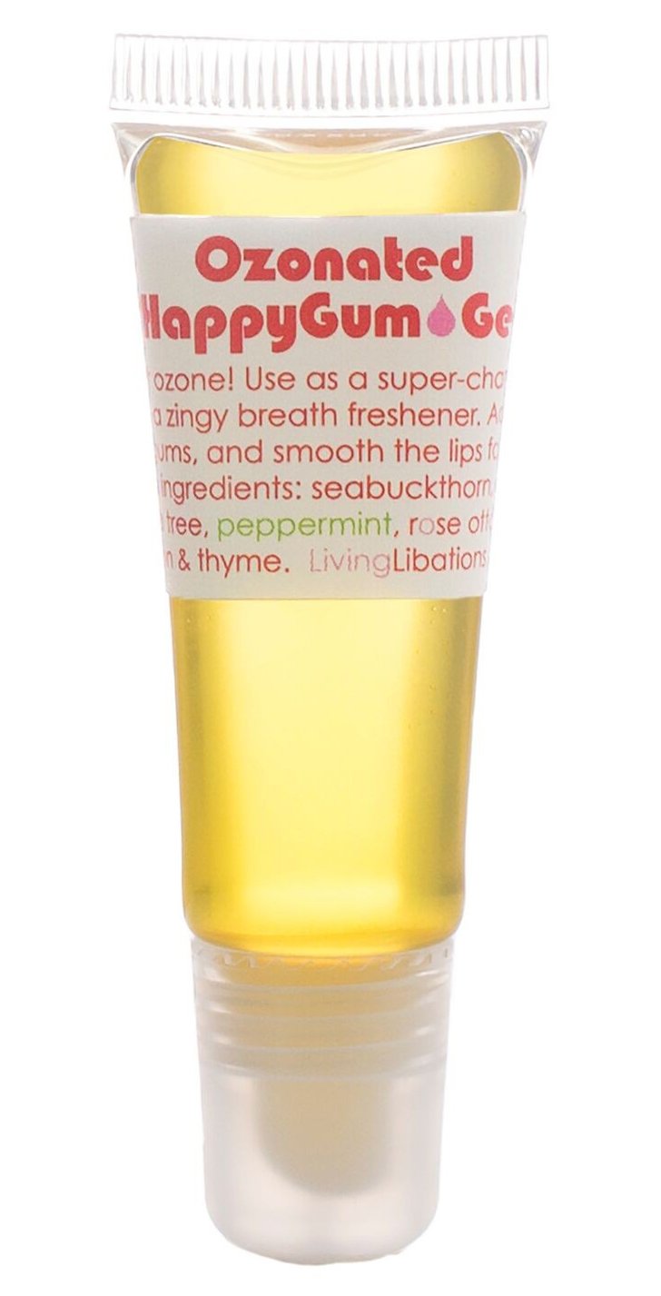 Living Libations - Organic Ozonated Happy Gum Gel | Natural, Wildcrafted, Vegan Clean Beauty (0.34 fl oz | 10 ml) Packaging May Vary