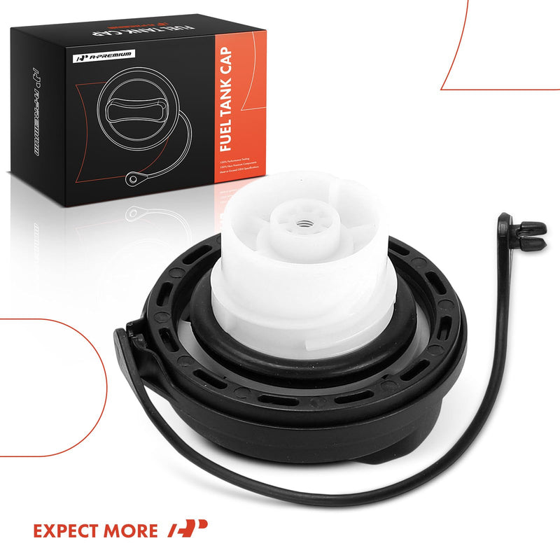 A-Premium Fuel Tank Filler Cap Compatible with Hyundai Elantra, Sonata, Santa Fe, Accent, Tucson, Genesis, Veloster, Kona, Palisade, Ioniq, Azera, Veracruz, Venue, Equus & Kia Soul & Genesis G80