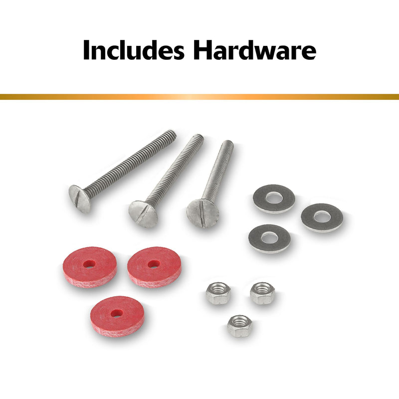 Korky 481BP Universal Toilet Tank To Bowl Gasket & Hardware Kit - Fits Most 3-Inch, 2-Piece Toilet Tanks - Made in USA , Red , Large (3") Large (3") Gasket + Hardware