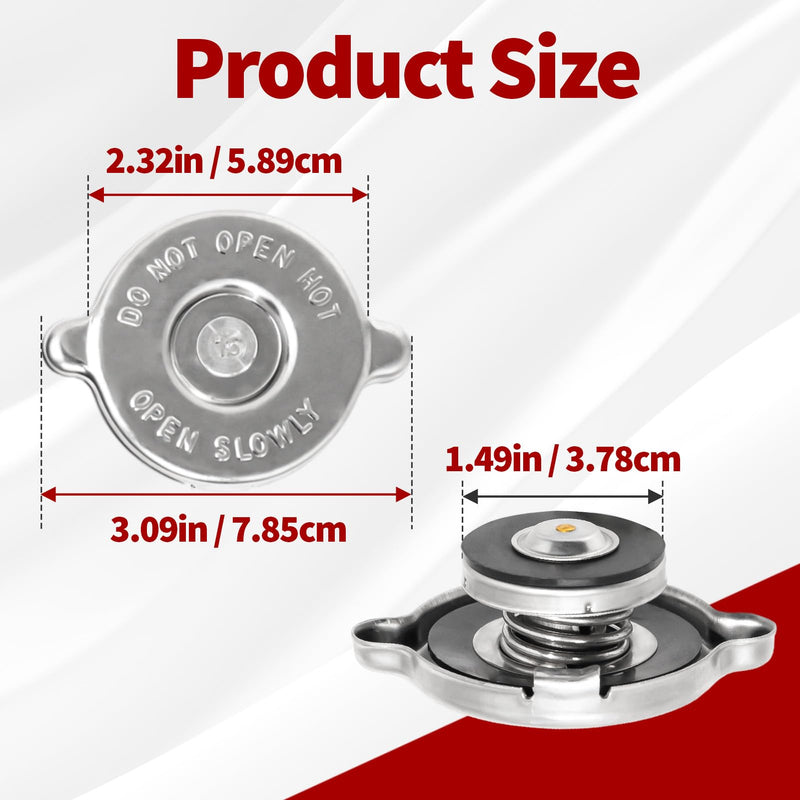 2 Pcs 16 PSI Radiator Cap Replacement for Dodge Ram 1500, Stainless Steel Engine Radiator Seal Cap, Compatible with Dodge Ram 2500 Jeep Grand Caravan Avenger