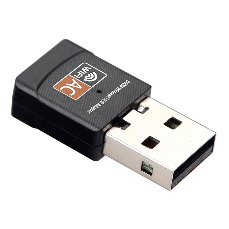 600Mbps 802.11ac Wireless USB WiFi Dongle Wi-Fi 5 Dual Band 2.4/5GHz Network Adapter Dongle for Desktop Laptop Support Windows 10/8/7/XP, MAC OS,Linux etc