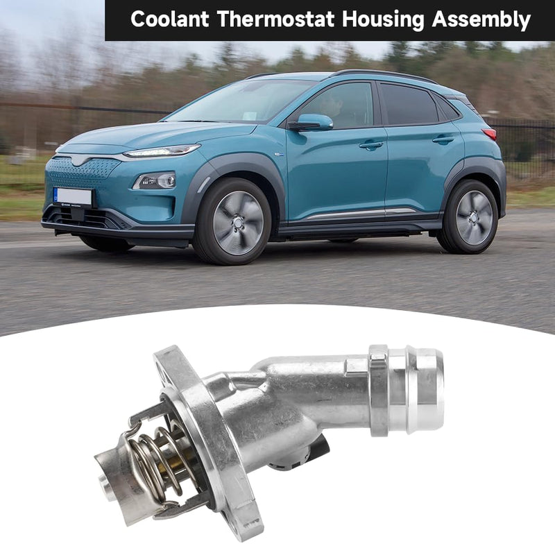 Engine Coolant Thermostat Housing Assembly - Compatible for Hyundai Elantra 2.0L L4 - Gas 2017-2020,for Hyundai Veloster 2.0L L4 - Gas 2017-2020 [Base, Premium] - Replace Part 255002E085