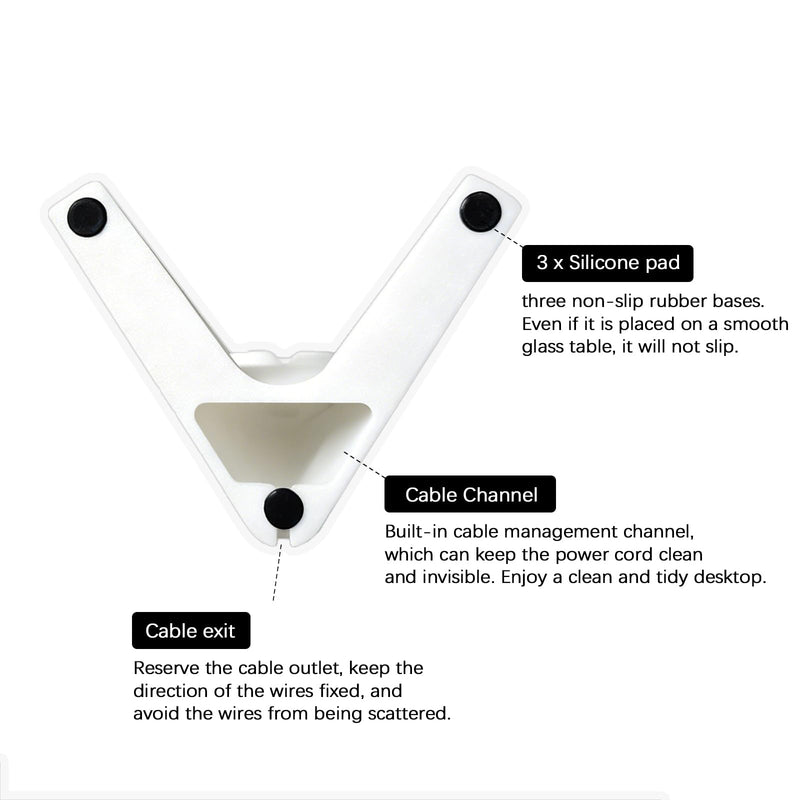 Desktop Stand Mount for Unifi Instant Cameras G3/G4/G6 | Non-Slip Pad | Anti-Slip Pad Minimalist Table Mount Base with Cable Management