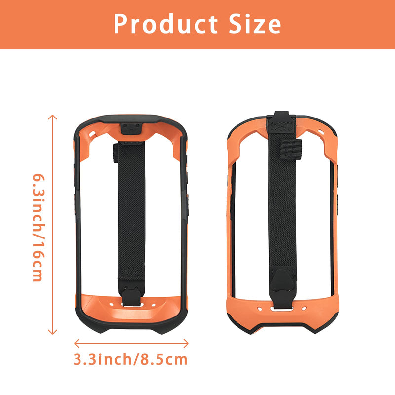 Protective Cover Case Rugged Boot with Hand Strap for Zebra TC51 TC52 TC56 TC57 TC510K,Case for Handheld Barcode Touch Mobile Computer,Scanner Accessories (Orange) Orange