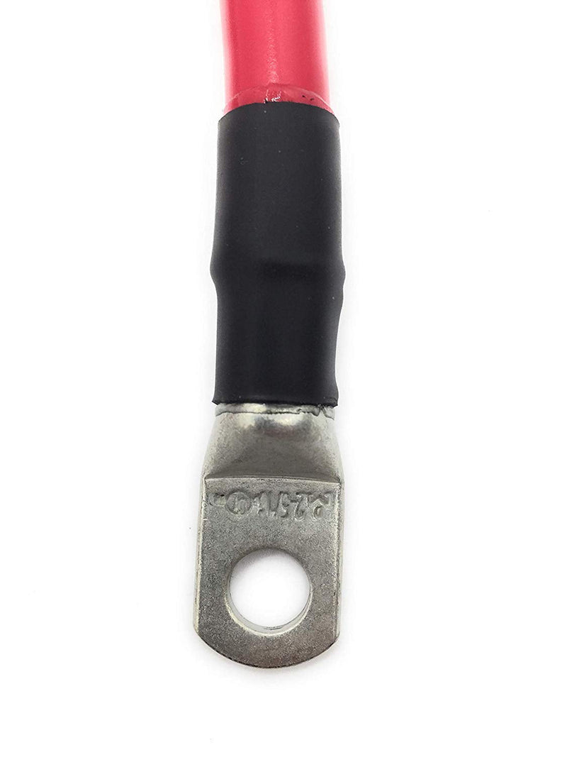 End Game 2 AWG Gauge Marine Grade Battery Cables, Made in USA, Fully Assembled with Heavy Duty Tinned Lugs, 1ft-15ft Lengths Available (Red/Black Set, 1ft - 3/8” Lugs)