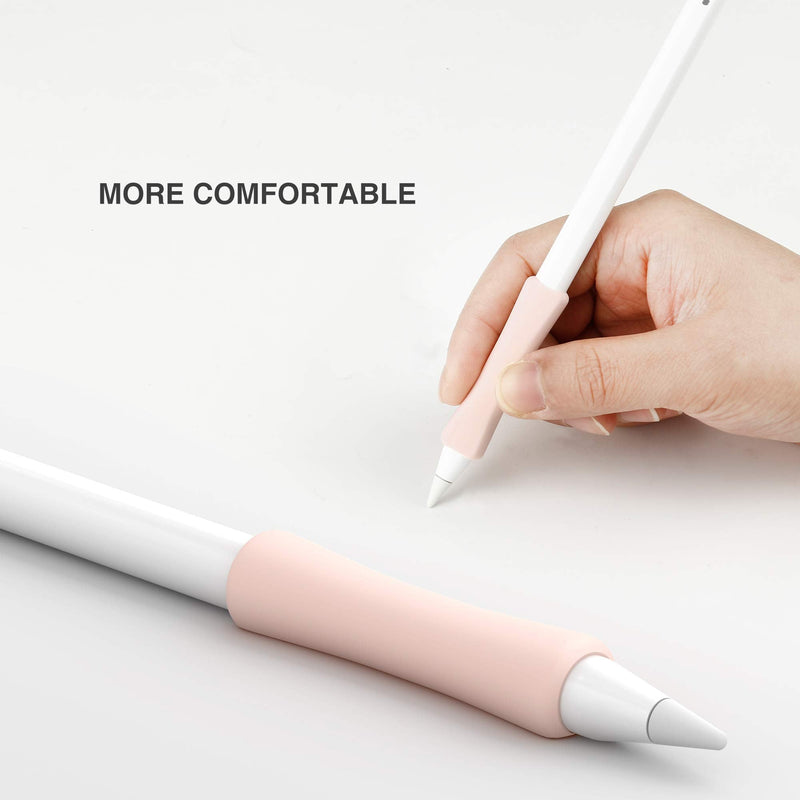 3 Pack Pink iPencil Grips Case Cover Ergonomic Silicone Sleeve Holder Compatible with Apple Pencil 2nd Generation, iPad Pro 11 12.9 inch 2018 Pink*3