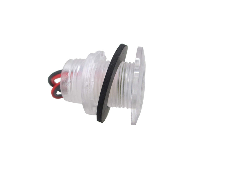 Pactrade Marine 4 Pieces Boat LED Livewell Round Button White Courtesy Light OEM Waterproof