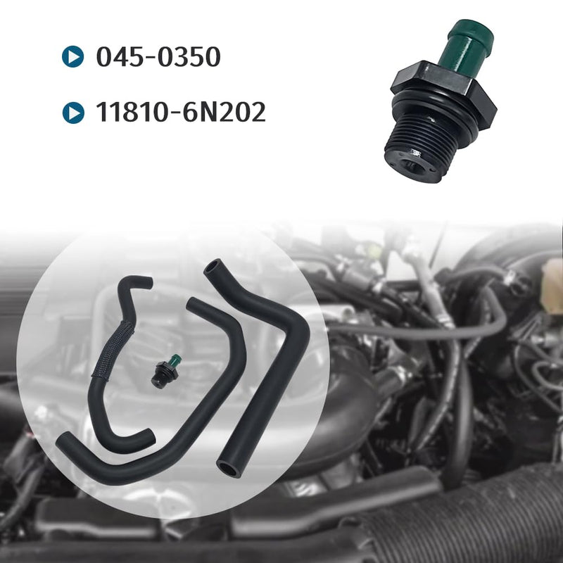 3PCS Breather Hoses with PCV Valve Compatible with Nissan Frontier Pathfinder Xterra NV 1500 2500 3500 Replace 11823-EA20A 11826-ZL80B 11826-EA200 11810-6N202