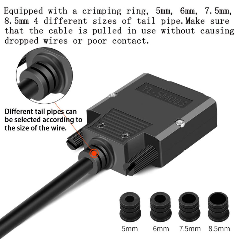 DB26 Breakout Connector, Solderfree RS232 D-SUB Serial to 26-Pin Port Terminal Male Adapter Pure Copper Core Gold Plated Connector with Case