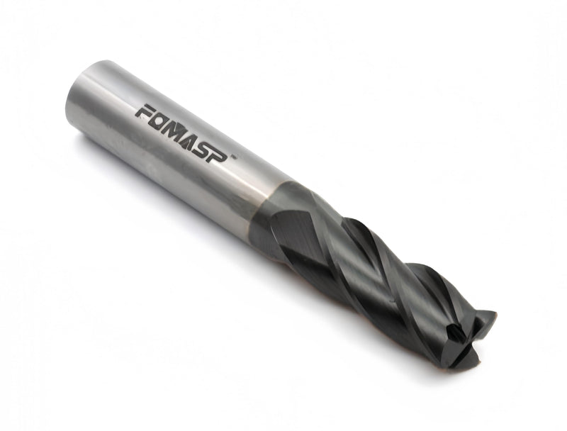Carbide Square End Mill - Micro Grain Carbide End Mill for Alloy Steels/Hardened Steels - 4 Flute - (1 Piece, 3/8") 3/8 in