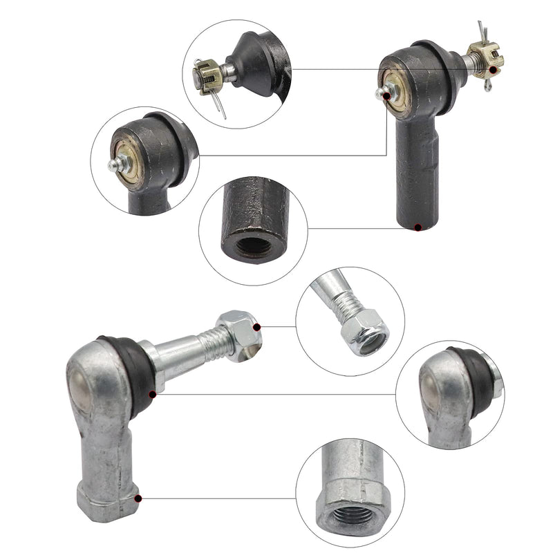 Drive-up Ball Joint Kit,Tie Rod End Set and Steering Back Outer Ball Joint Fits 2001-Up EZGO TXT Golf Cart OEM 70902-G01 70902-G02 70695-G01