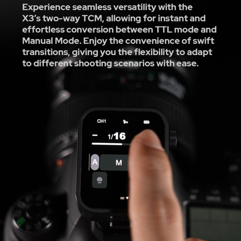 Godox X3-S X3S X3 S Touchscreen TTL Wireless Flash Trigger for Sony, 2.4GHz Wireless, High Speed Sync, OLED Screen Adjustable Brightness TTL Speedlight Transmitter for Sony Cameras