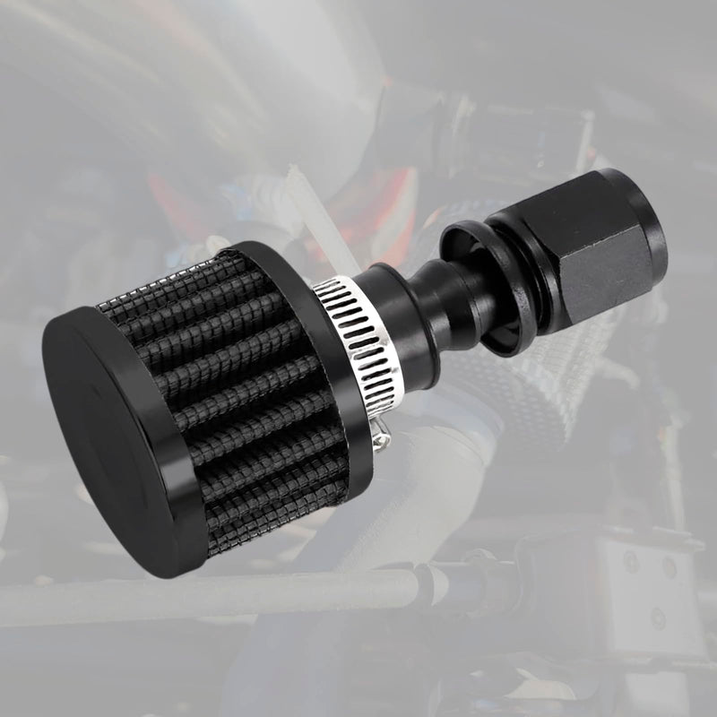 12mm Fuel Cell Breather/Vent Air Filter 8AN Female Fitting Kit Straight