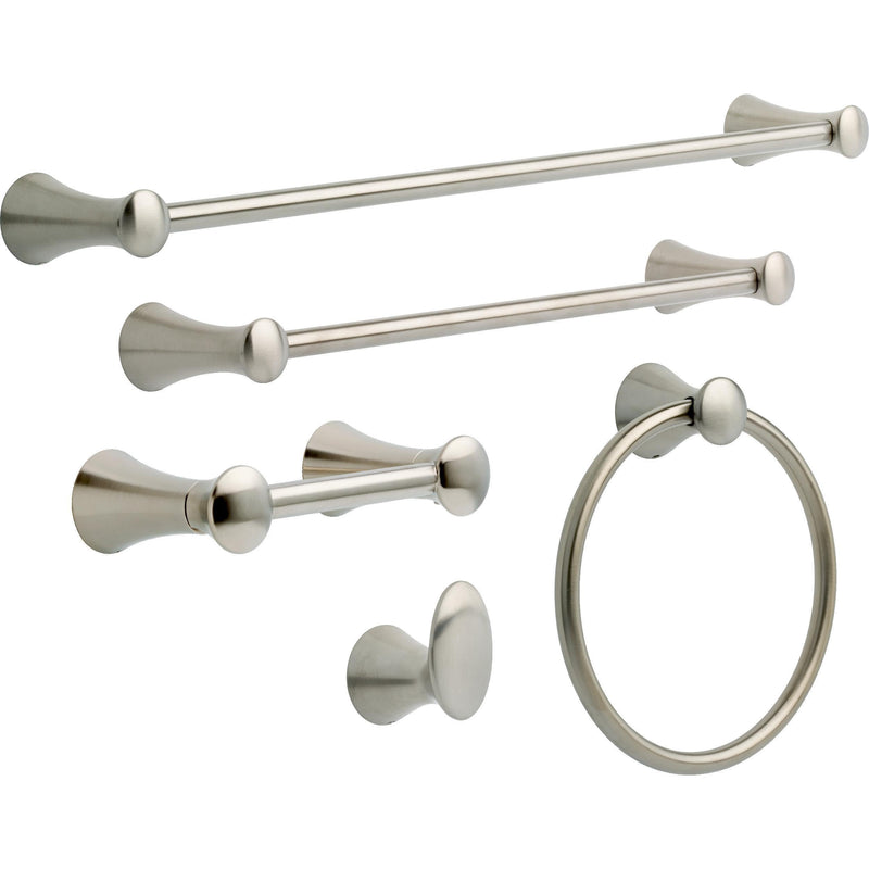 Delta Hand Towel Holder | Brilliance Stainless Steel Ring for Hanging Towels in Kitchen, Bathroom | Lahara Accessories Towel Ring (Pack of 1)