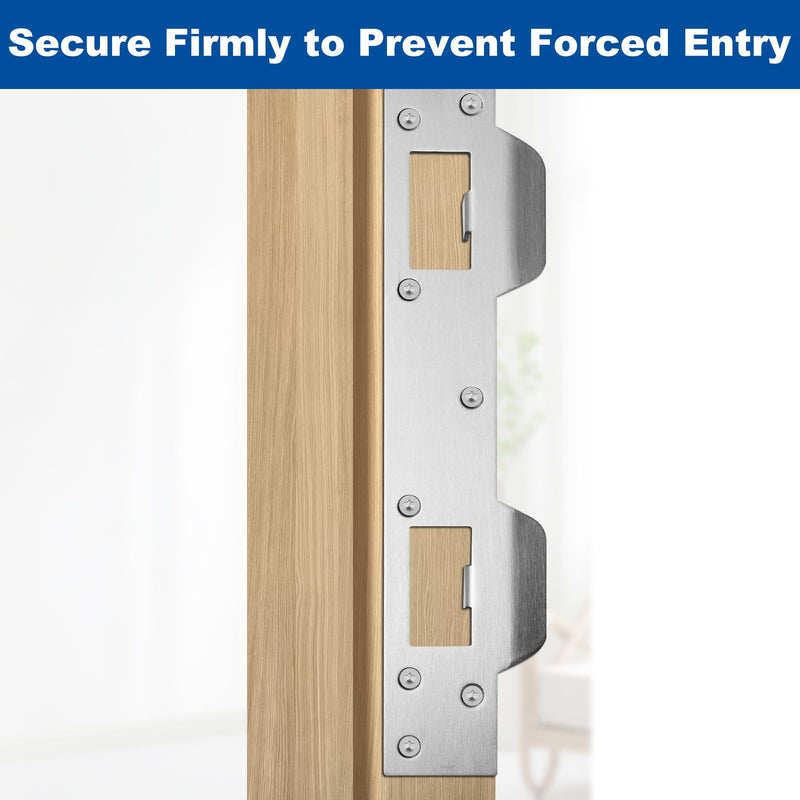 U 10539 Door Reinforcement Plate for 1-3/4" Thick Doors and Includes The U 10385 Door Strike Plate. (Silver) Silver